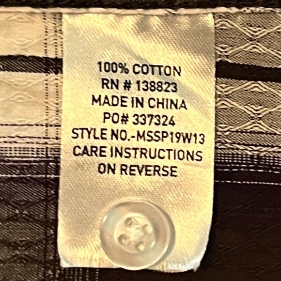 Moon Shine Spirit by Brad Paisley Mens Dark Brown/White Plaid Shirt Size XXL - Picture 10 of 11